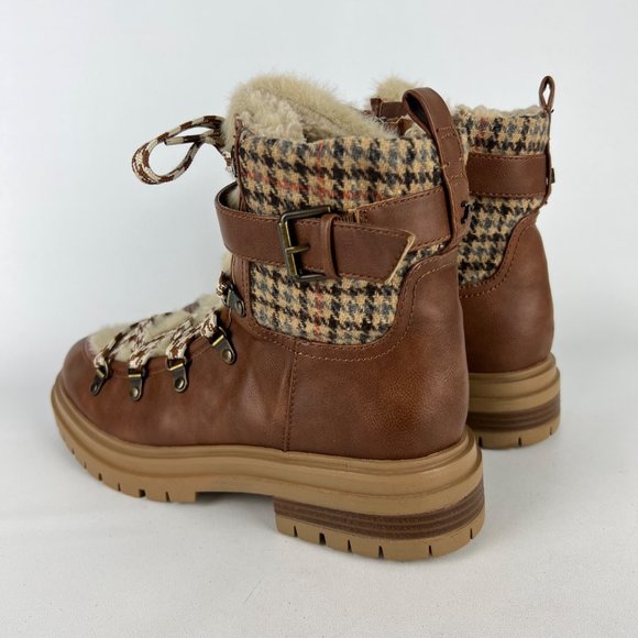 Circus Sam Edelman Womens Gretchen Brown Shearling Hiker Boot Fuzzy size 10 - Picture 9 of 15